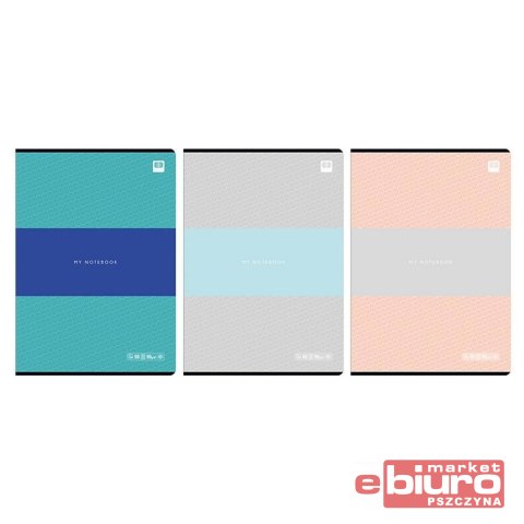 ZESZYT A4 60 KARTEK KRATKA BLACK & BLUE PASTEL