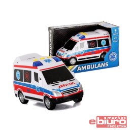 AUTO AMBULANS ŚWIATŁO DŹWIĘK 20CM 0097