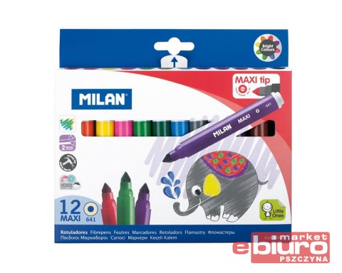 FLAMASTRY MAXI 12 KOLORÓW 80020 MILAN