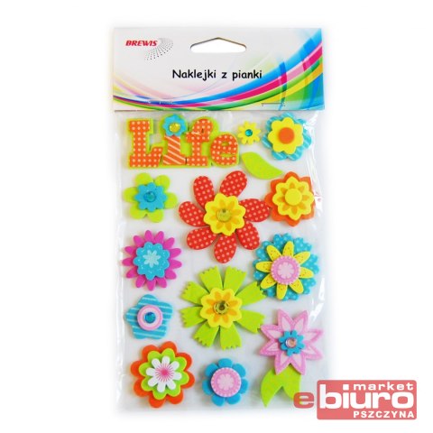 NAKLEJKI Z PIANKI PVC101 KWIATKI