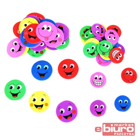 NAKLEJKI Z PIANKI PVC19 UŚMIECHY 2