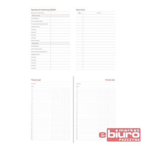 KALENDARZ AKADEMICKI A5 PCV BEZBARWNY MOZAIKA