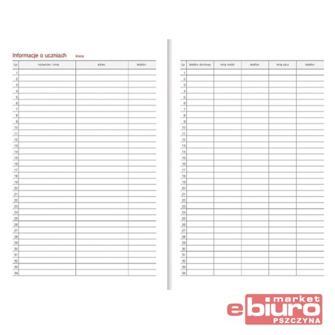 KALENDARZ NAUCZYCIELA A5 DZIENNY NEBRASKA GRANAT