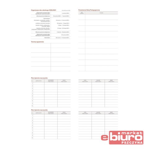 KALENDARZ NAUCZYCIELA A5 PCV BEZBARWNY FOLK