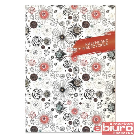 KALENDARZ NAUCZYCIELA A5 PCV BEZBARWNY KWIATY