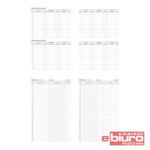 KALENDARZ NAUCZYCIELA A5 PCV BEZBARWNY KWIATY