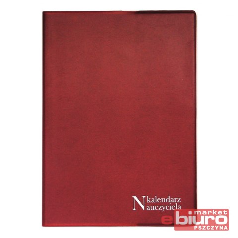 KALENDARZ NAUCZYCIELA A5 TYG PCV BORDO