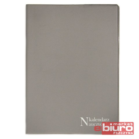 KALENDARZ NAUCZYCIELA A5 TYG PCV SZARY