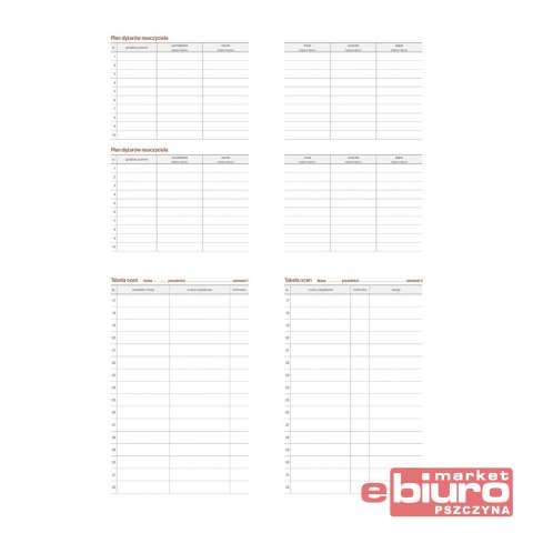 KALENDARZ NAUCZYCIELA B6 TYG. BEZBARWNY PCV FOLK