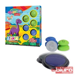 KIDS CREATIVE ZESTAW STEMPELKÓW DINO 6 SZTUK