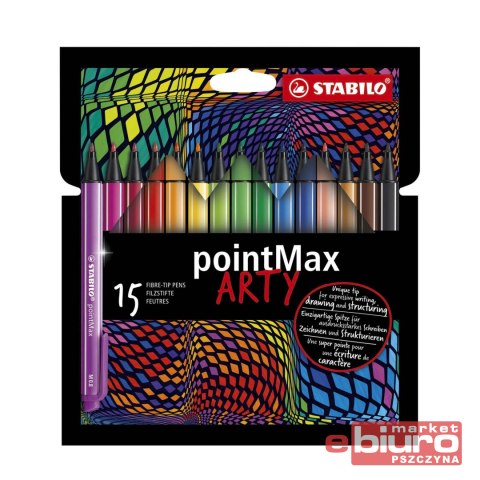 CIENKOPISY STABILO POINTMAX ARTY ETUI 15 KOL.