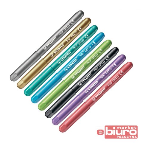 FLAMASTRY STABILO TRIO DECO ETUI KARTONOWE 8 KOL.