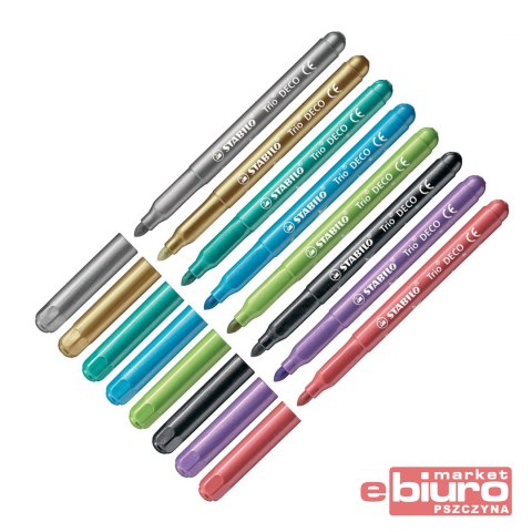 FLAMASTRY STABILO TRIO DECO ETUI KARTONOWE 8 KOL.