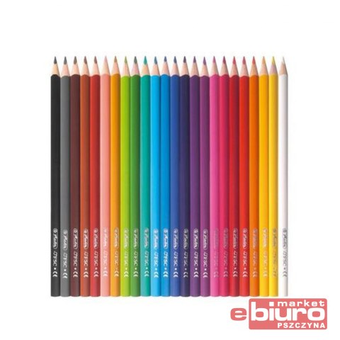 KREDKA TRÓJKĄTNA LAKIEROWANA HERLITZ 24 KOLORY