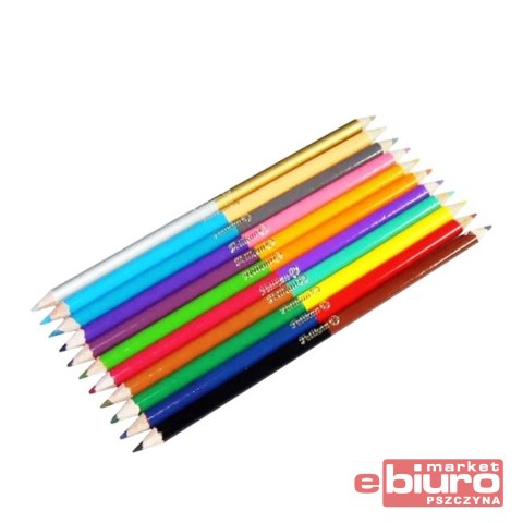 KREDKI DWUSTRONNE 12/24 KOLORY PELIKAN
