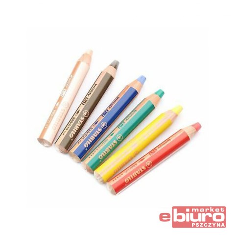 KREDKI STABILO WOODY 3W1 ETUI 6 KOL.