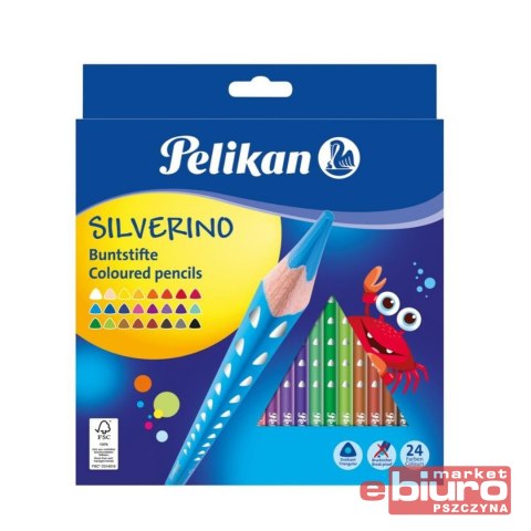 KREDKI TRÓJKĄTNE 24 SILVERINO