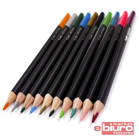 KREDKI TRÓJKĄTNE W METALOWYM PUDEŁKU 24 KOL KIDEA