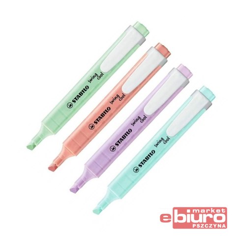 ZAKREŚLACZE STABILO SWING COOL PASTEL ETUI 4 KOL.