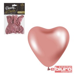 BALONY BEAUTY&CHARM PLATYNOWE RÓŻOWE SERCA 12