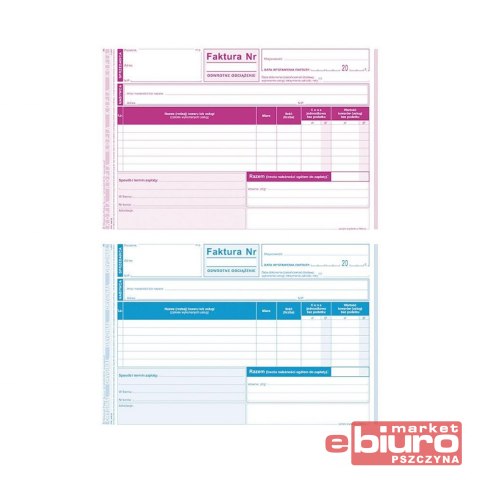 FAKTURA- ODWROTNE OBCIĄŻENIE A5 109-3E