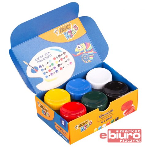 FARBY PLAKATOWE 6 KOLORÓW BIC