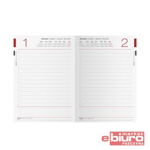 KALENDARZ UNIWERSALNY PU SZARY MFP