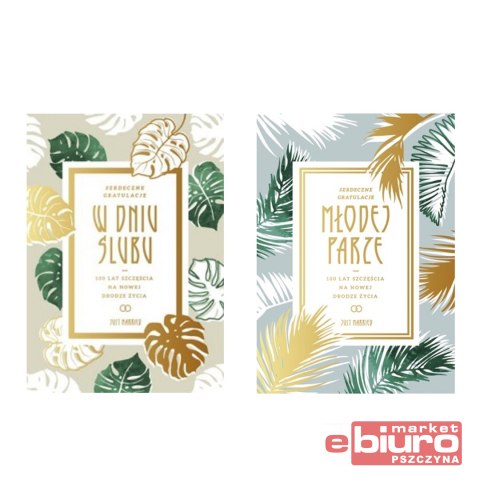KARNET ŚLUBNY B6 ZŁOCONY ART
