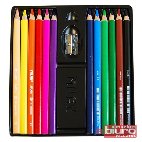 KREDKI MAXI TRÓJKĄTNE 12 KOLORÓW 0722612 MILAN