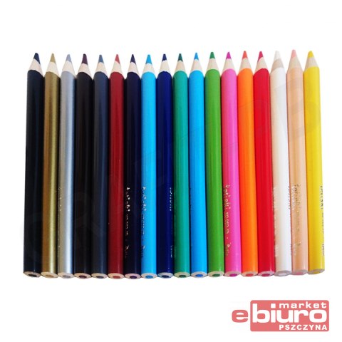 KREDKI TETISKI OKRĄGŁE JUMBO 18 KOLORÓW KO002-JD