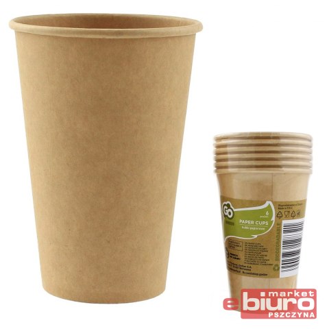 KUBECZKI PAPIEROWE GOG KRAFT 375ML 6SZT