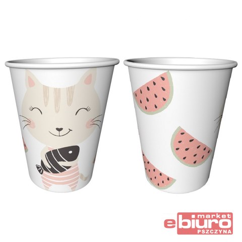 KUBECZKI PAPIEROWE LOVELY FRIENDS 240ML 6 SZT