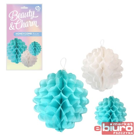 ROZETA DEKORACYJNA PB&C 3 KULE NIEBIESKI MIX
