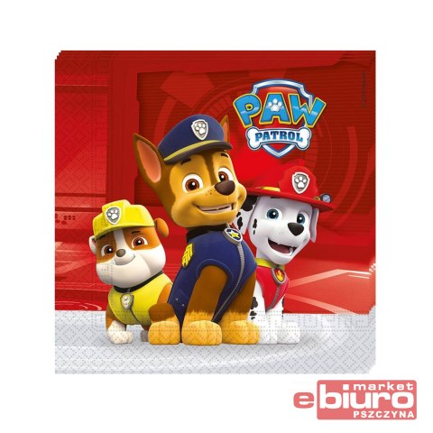 SERWETKI PAPIEROWE PAW PATROL 33X33CM 20 SZT