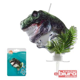 ŚWIECZKA DINOZAUR METALICZNA GODAN