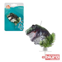 ŚWIECZKA DINOZAUR METALICZNA GODAN