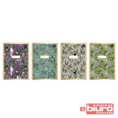 ZESZYT A4 60 KARTEK KRATKA METALLIC GOLD INTERDRUK