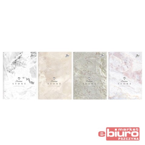 ZESZYT A5 96 KARTEK KRATKA METALLIC STONE INTERDRU