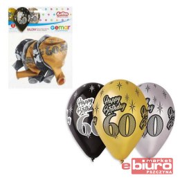 BALONY PREMIUM HAPPY BIRTHDAY 60 METAL 12