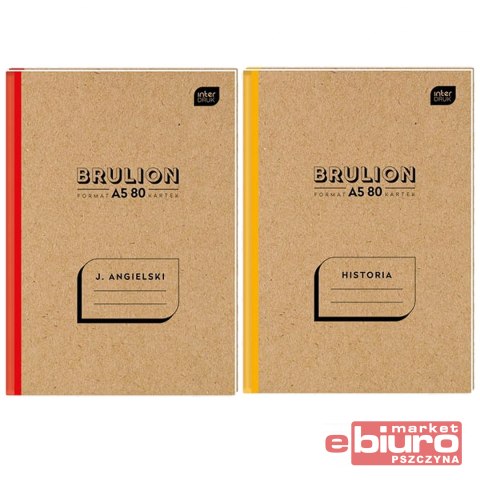 BRULION PRZEDMIOTOWY A5 80 MIX 1 ZESTAW 10 SZT.INT