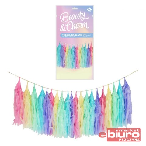 GIRLANDA FRĘDZELKI PB&C MULTICOLOR 36X250CM 20SZT