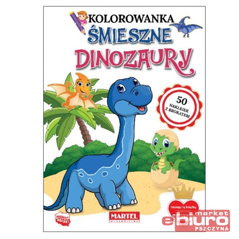 KOLOROWANKA ŚMIESZNE DINOZAURY 0597 MARTEL