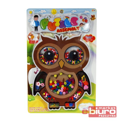 KORALIKI DREWNIANE SOWA BZES4205