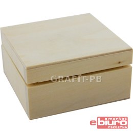 PUDEŁKO DREWNIANE KASETKI KWADRAT 10 CM 540-277C