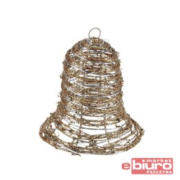 DZWONEK RATTAN ZŁOTY BN 20CM R4587