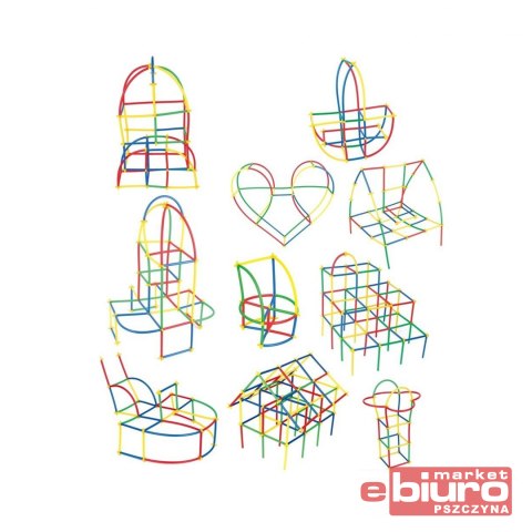 KLOCKI MAŁYCH GENIUSZY SŁOMKI 110 ELEMENTÓW ASKATO