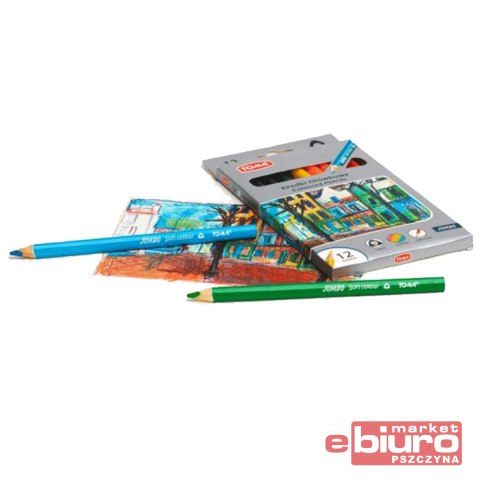 KREDKI OŁÓWKOWE JUMBO 12 KOL TRÓJKĄTNE TO-540 8 2