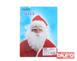 PERUKA MIKOŁAJ Z BRODĄ, BRWIAMI I W CZAPCE