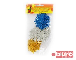 ŚNIEŻYNKI Z BROKATEM ART. KREATYWNY 4144 KTW