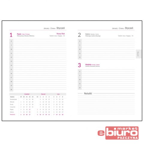 KALENDARZ UNIVERSAL A5 DTP MIX MĘSKI HAMELIN